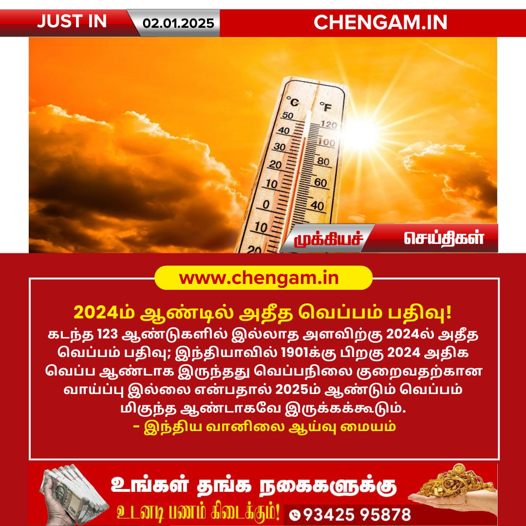 2024ம் ஆண்டில் அதீத வெப்பம் பதிவு!